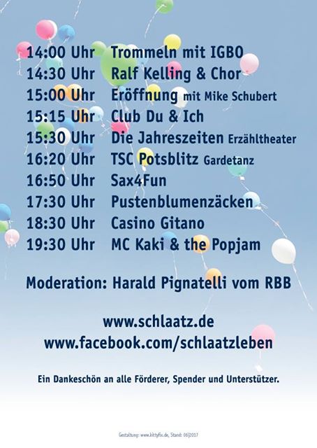 Grafik Bühnenprogramm