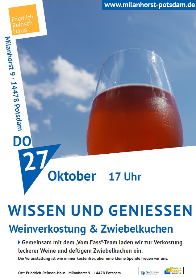 Flyer Wein und Zwiebelkuchen